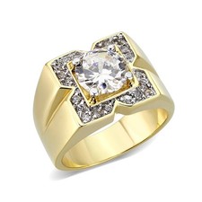 Mens gold ring signet pinky
