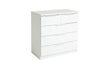 Hallingford 5 Drawer Chest -White Gloss