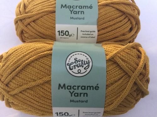 300g mustard macrame yarn - 300g,