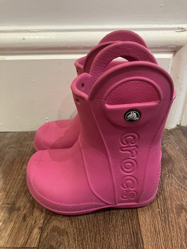 Unisex childs pink crocs - childs,