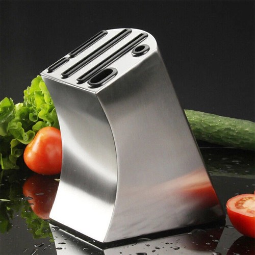 Stainless steel knife block - stainless,