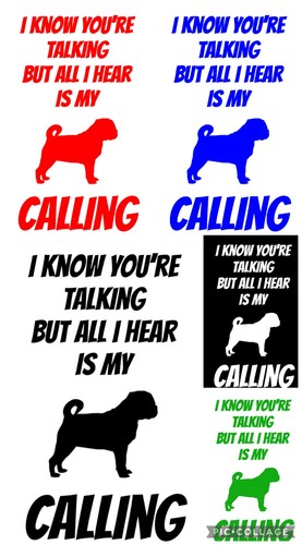 Pug/dog/puppy/animal/pet/decal