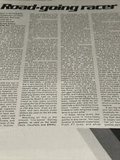 The Opel Ascona 400 Autocar Review Car Sales Brochure Sheet Frameable 1979