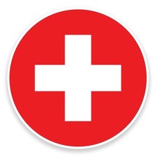 2 x Switzerland Flag Map Vinyl
