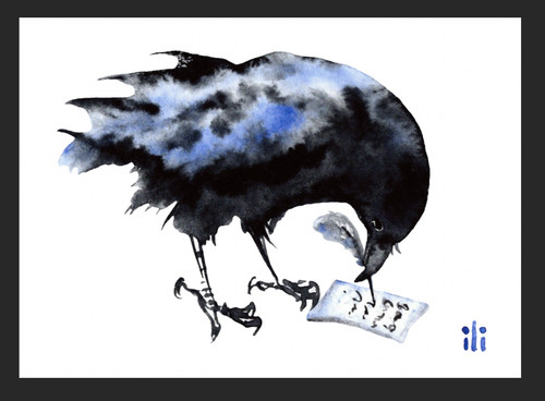Aceo watercolor print - aceo,