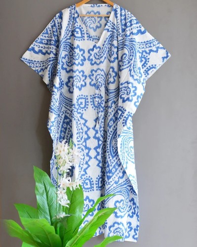 Indian white kimono kaftans - white,