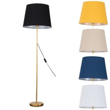 Gold Metal Stem Floor Lamp