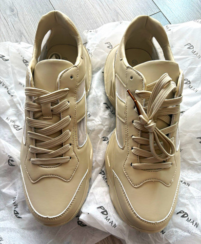 Man beige low top lace - beige,