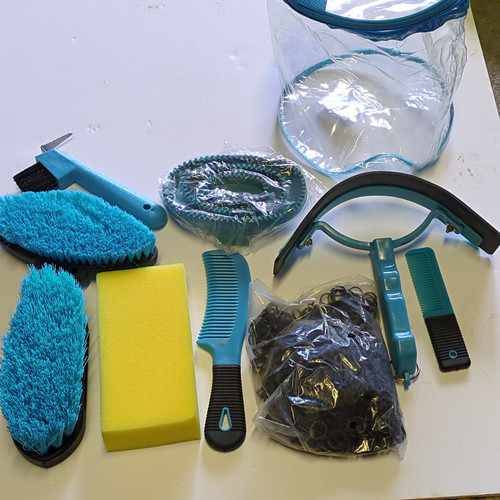 9pc horse grooming kit - 9pc,
