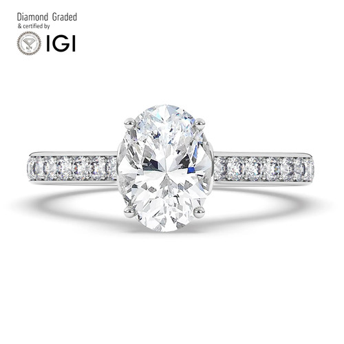 Oval diamond engagement - engagement, ring