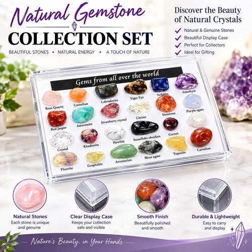 24pcs rock gemstones - rock,