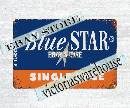Single edge blue star - single,