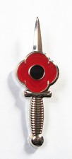 POPPY DAGGER SMALL Silver- ROYAL MARINES, ROYAL NAVY BRITISH ARMY, ETC