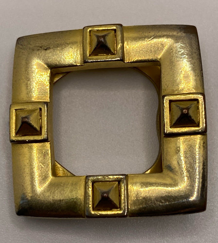 Gold tone square - gold,