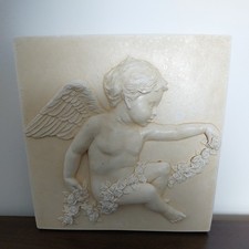 Vintage Plaster Cherub Wall