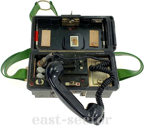 Military vintage bakelit phone - military,