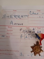 WW1 1914 STAR MEDAL WORLD WAR ONE TO A SHERRATT 