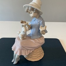 Nao by Lladro Girl with Puppy