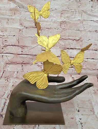Bronze butterflies sculpture - butterflies,
