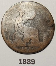 1889 Queen Victoria Half Penny