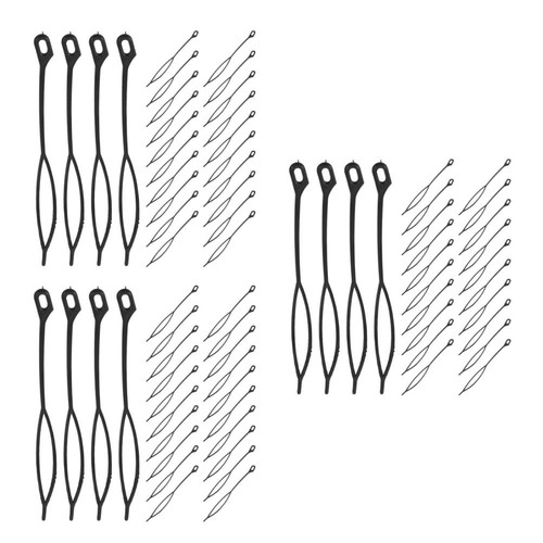 Black plastic reusable crochet - black,