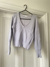 Zara Lilac V-Neck Jumper - Size Small