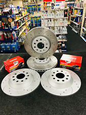 ALFA GIULIETTA 1750 TBI CLOVERLEAF FRONT REAR DRILLED GROOVED BRAKE DISCS PADS