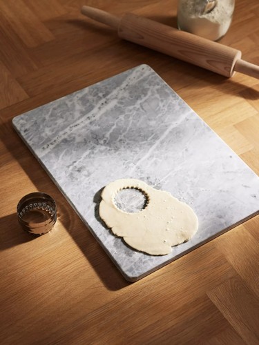 Footed marble pastry board - marble,