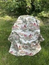 Vintage Tally Ho Hunting Toile Curtains 52 X 158 Cms 