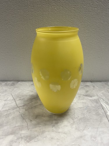 Vibrant yellow satin art - art, glass