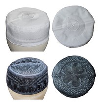 Men Skull Cap Muslim Islamic Prayer Hat Topi Kufi Head Wear Clothing Colours