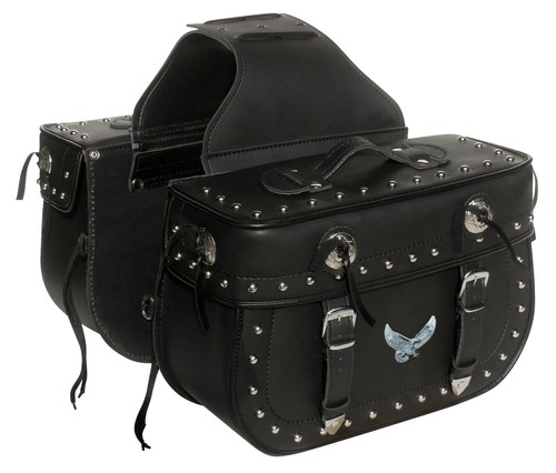 Saddlebags motorcycle black - motorcycle, pu