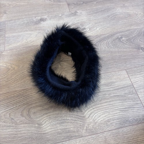 Black faux fur - black,