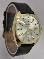 Vtg 1970s Polaris 17 Jewel Gold Plated 33mm Gents Watch French Calibre FE 233-66