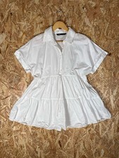 ZARA White Cotton Mini Dress |