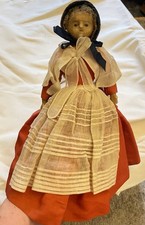 ANTIQUE WAX OVER PAPER MACHE DOLL. ALL ORIGINAL CLOTHES. ALL ORIGINAL