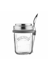 Kilner Breakfast On the Go Jar Work with Spoon. no box 0.35 Litre Over Night Jar