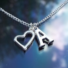 Initial Heart Pendant Necklace