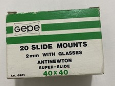 GEPE 20 DOUBLE GLASS SLIDE-BINDERS ANTINEWTON 40X40 SUPER-SLIDE ART.6901