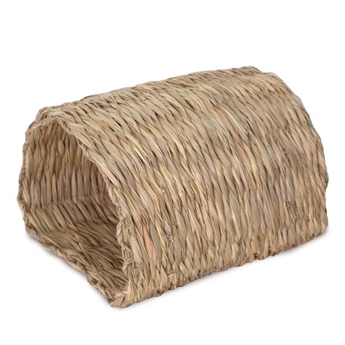 Woven seagrass tunnel hutch - seagrass,