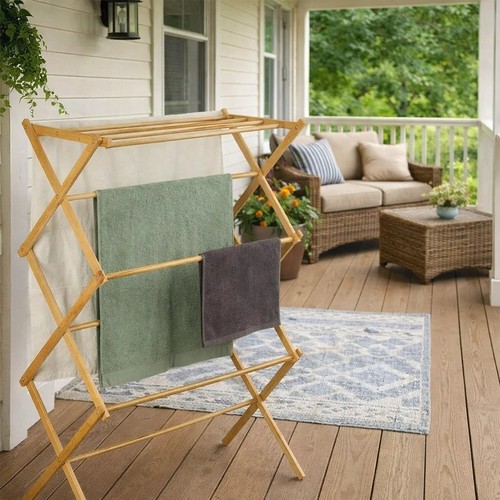 Tier bamboo wooden clothes - 3-tier,