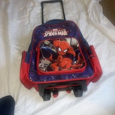 Marvel Spiderman 16" Large Rolling School Backpack for Kids, Spider-Man Book Bag