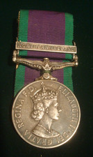 GENERAL SERVICE MEDAL (GSM)BAR NORTHERN IRELAND STAFFORDS REGIMENTS BAR FOR WEAR