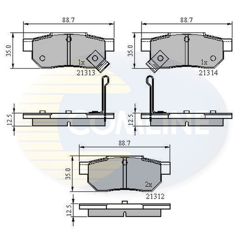 Brake pads set - for, civic