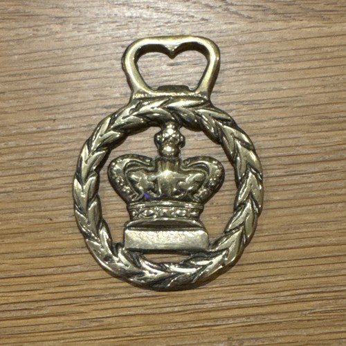 Vintage horse brass medallion - vintage,