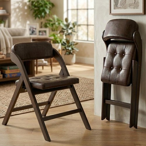Wood folding chairs set 2 - folding,