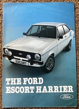Ford Escort HARRIER Mk 2 RS Sales Brochure COSWORTH PARTS MANUAL Rallyesport