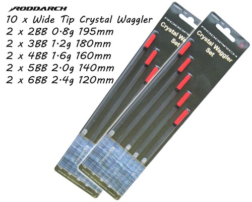 Crystal waggler float set or - crystal, 5