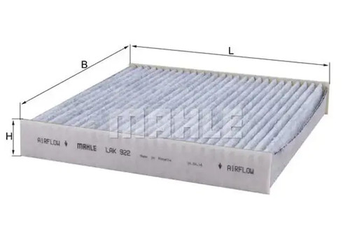 Cabin filter activated - filter, carbon