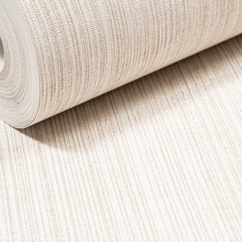 Ivory gold stripe wallpaper - ivory,